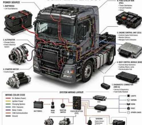 Commercial vehicle electrical systems